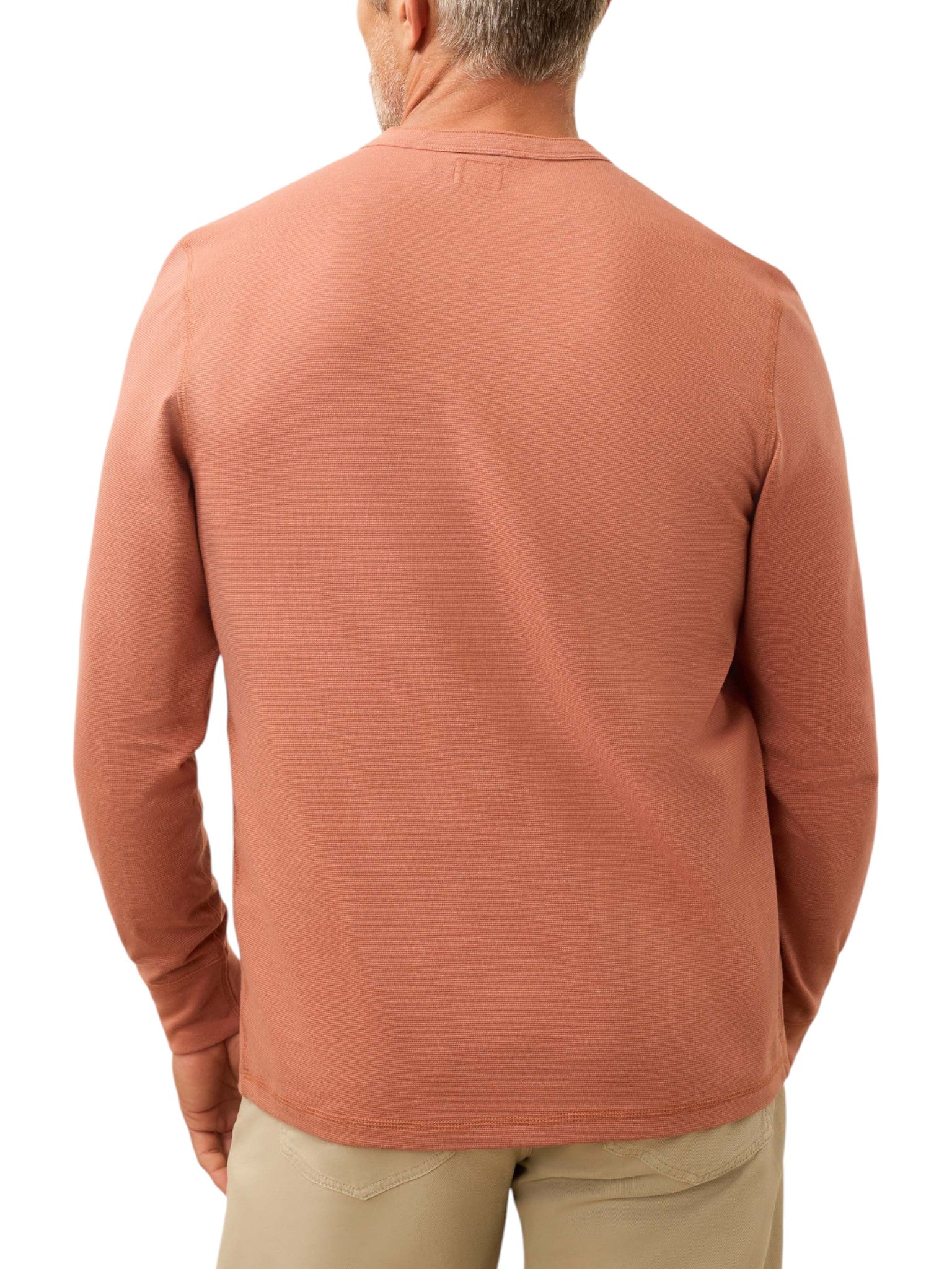 LONG SLEEVE WAFFLE HENLEY - L.E. & Chalk