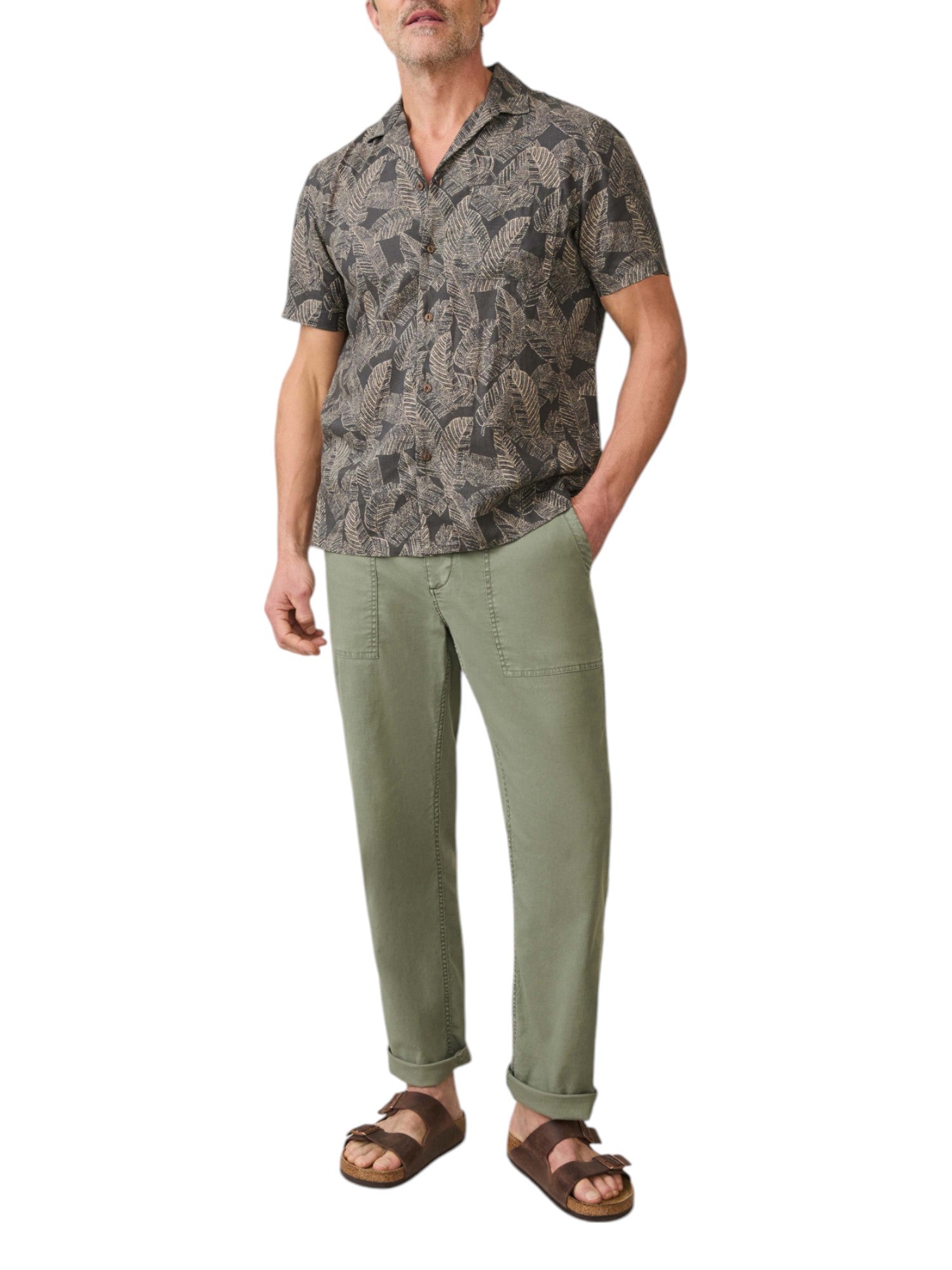 SS BREEZE CAMP SHIRT - L.E. & Chalk