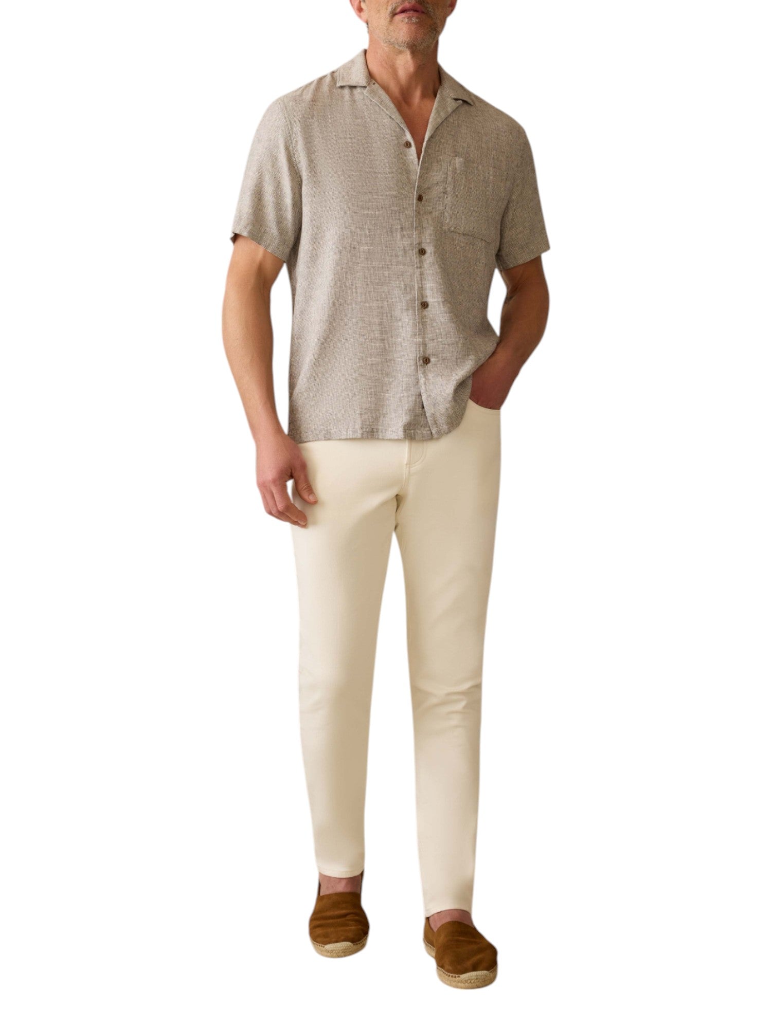 SS BREEZE CAMP SHIRT - L.E. & Chalk