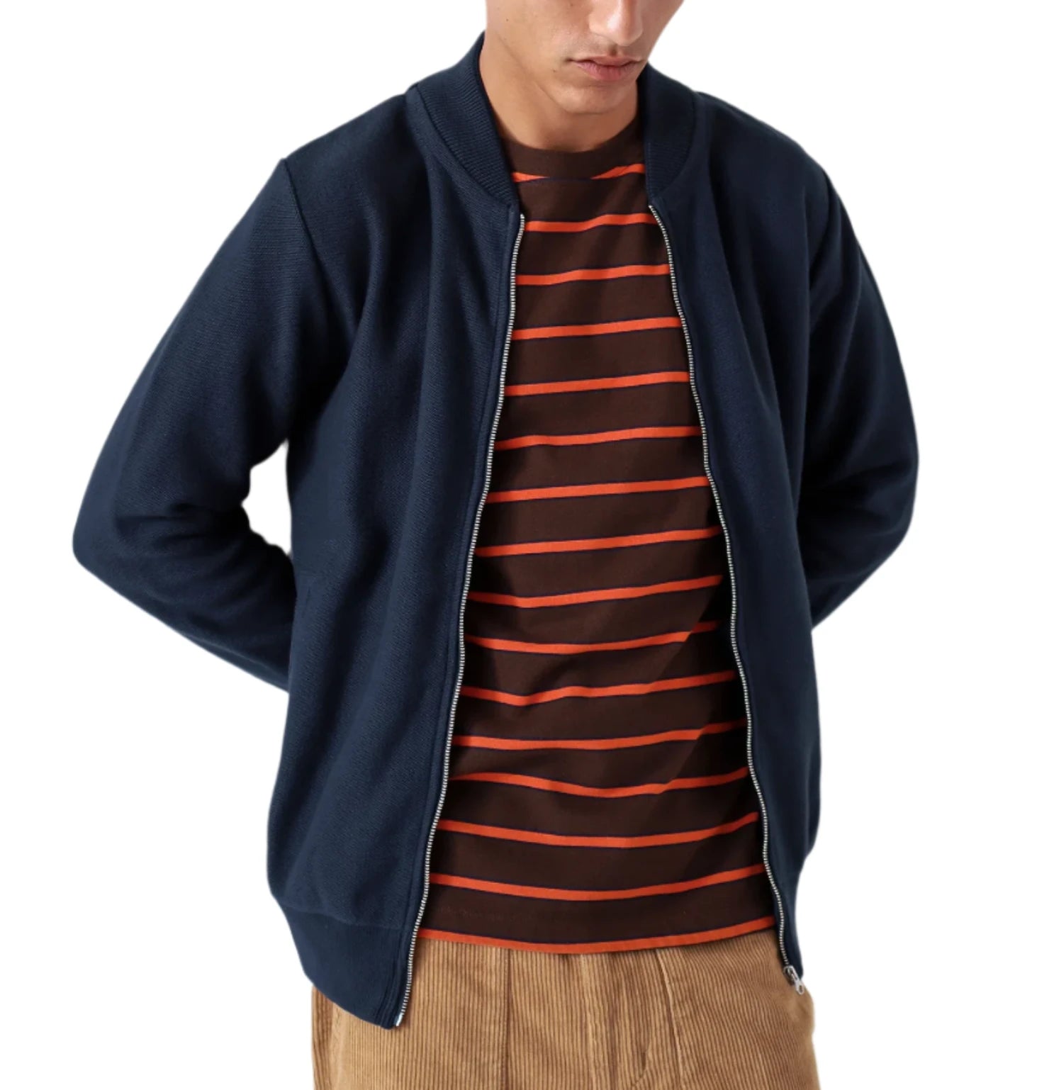 ESSA ZIPPED CARDIGAN - L.E. & Chalk