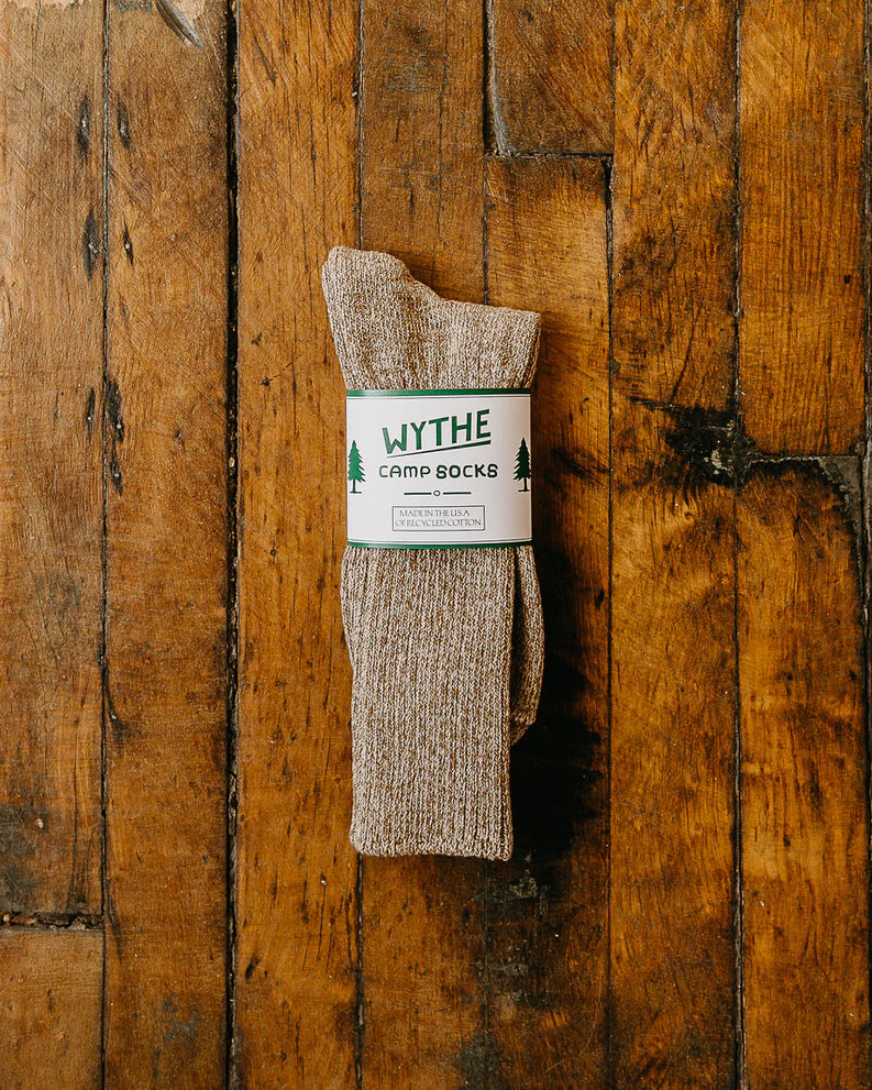 RECYCLED COTTON CAMP SOCKS - L.E. &amp; Chalk