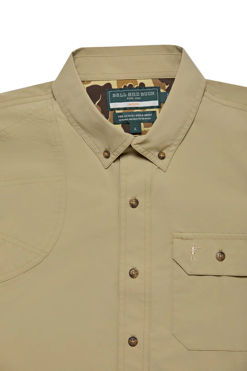 ACTIVE+FIELD SHIRT SS - L.E. &amp; Chalk
