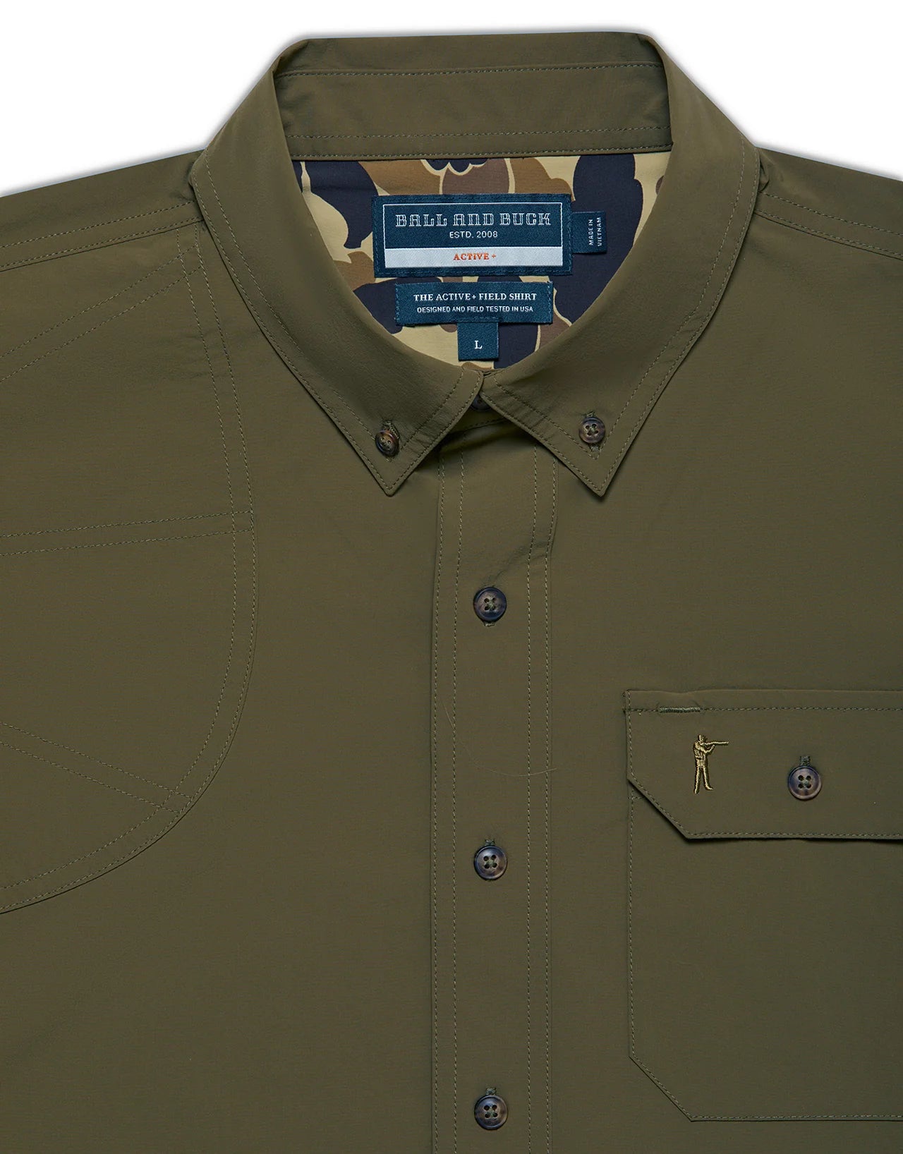 ACTIVE+FIELD SHIRT SS - L.E. &amp; Chalk
