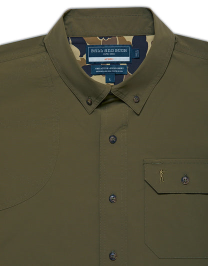 ACTIVE+FIELD SHIRT SS - L.E. &amp; Chalk