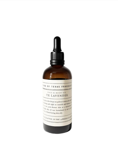 TX LAVENDER FACE &amp; BODY OIL - L.E. &amp; Chalk