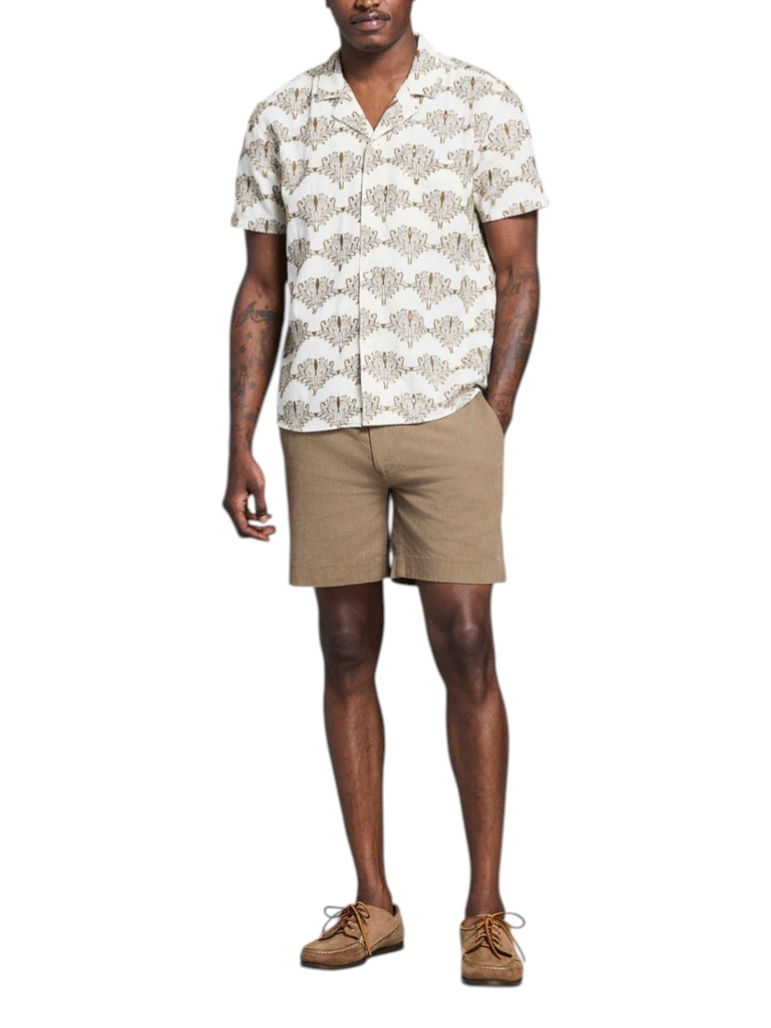 BOTANICAL JACQUARD CAMP SS - L.E. &amp; Chalk
