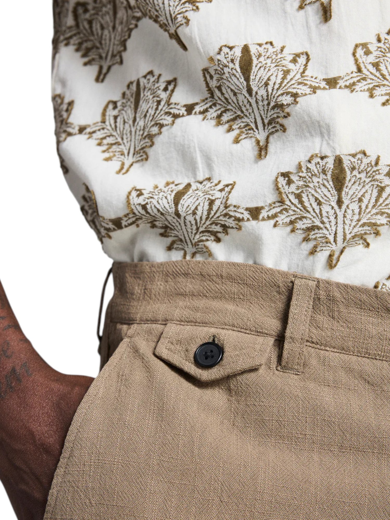 BOTANICAL JACQUARD CAMP SS - L.E. &amp; Chalk