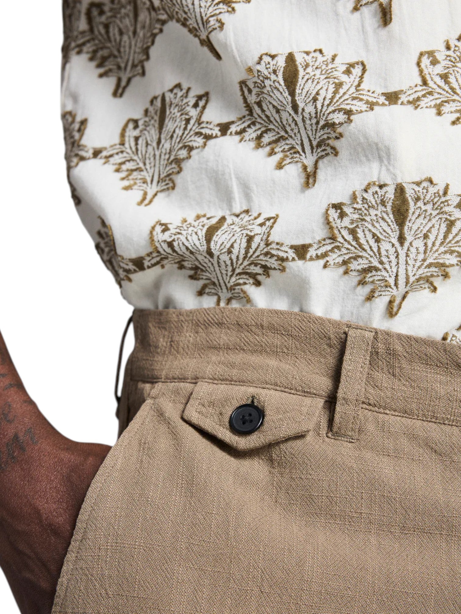 BOTANICAL JACQUARD CAMP SS - L.E. &amp; Chalk