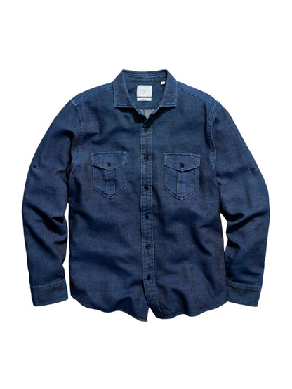 COTTON DOBBY SCOUT SHIRT - L.E. &amp; Chalk