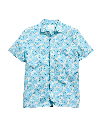 SS TEXTURED PAINTED FLORAL TREME SHIRT
