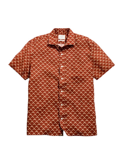 SS PAGODA TILE LINEN TREME SHIRT - L.E. &amp; Chalk