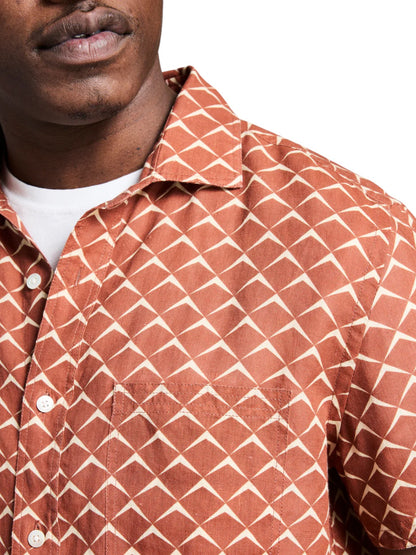 SS PAGODA TILE LINEN TREME SHIRT - L.E. &amp; Chalk
