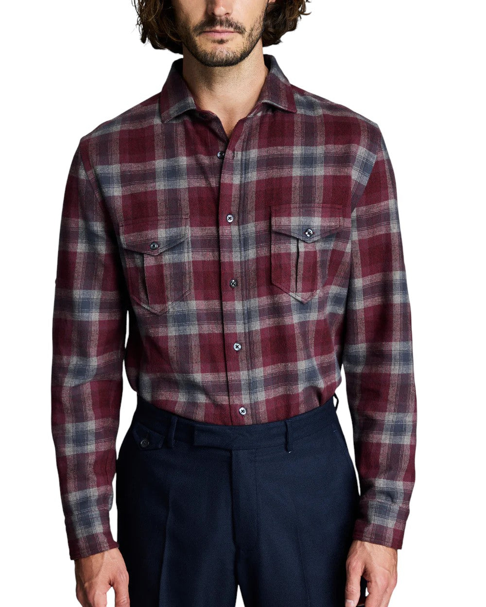 BRUSHED BOLD PLAID SCOUT SHIRT - L.E. &amp; Chalk