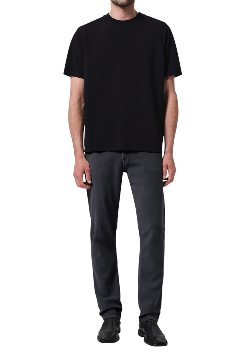 ADLER SLIM FRENCH TERRY - L.E. &amp; Chalk