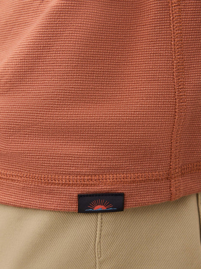 LONG SLEEVE WAFFLE HENLEY - L.E. &amp; Chalk
