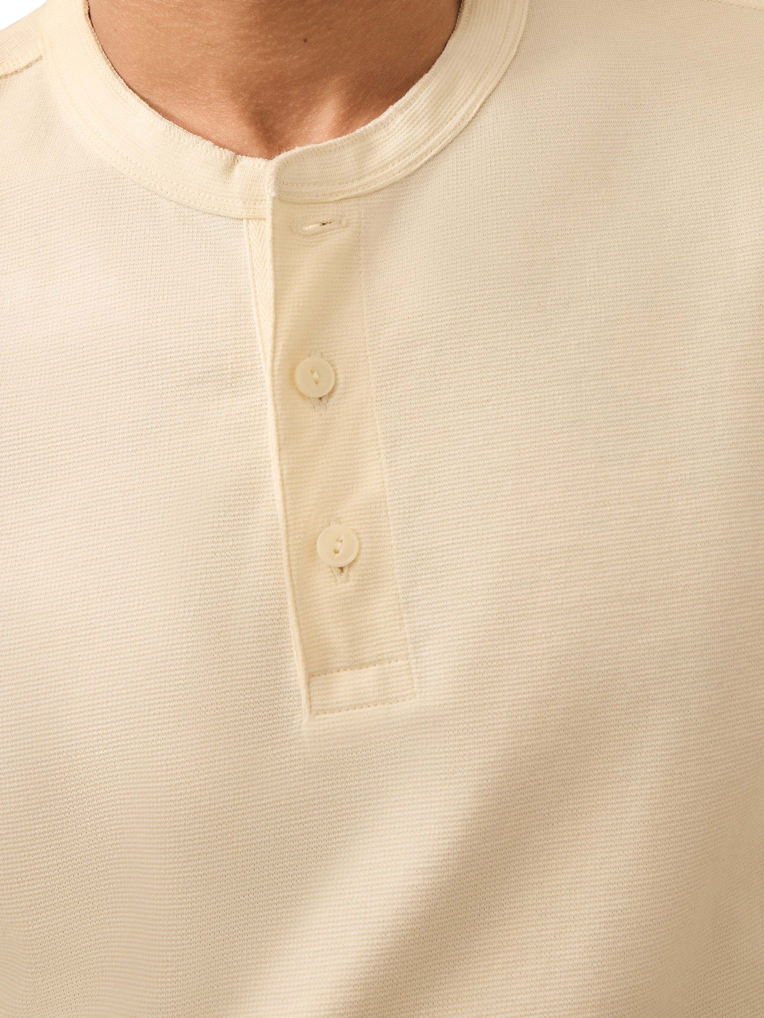 LONG SLEEVE WAFFLE HENLEY - L.E. &amp; Chalk