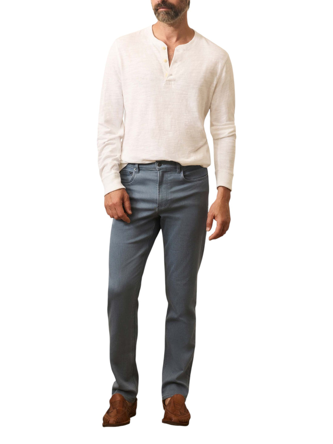 STRETCH TERRY 5 POCKET PANT - L.E. &amp; Chalk