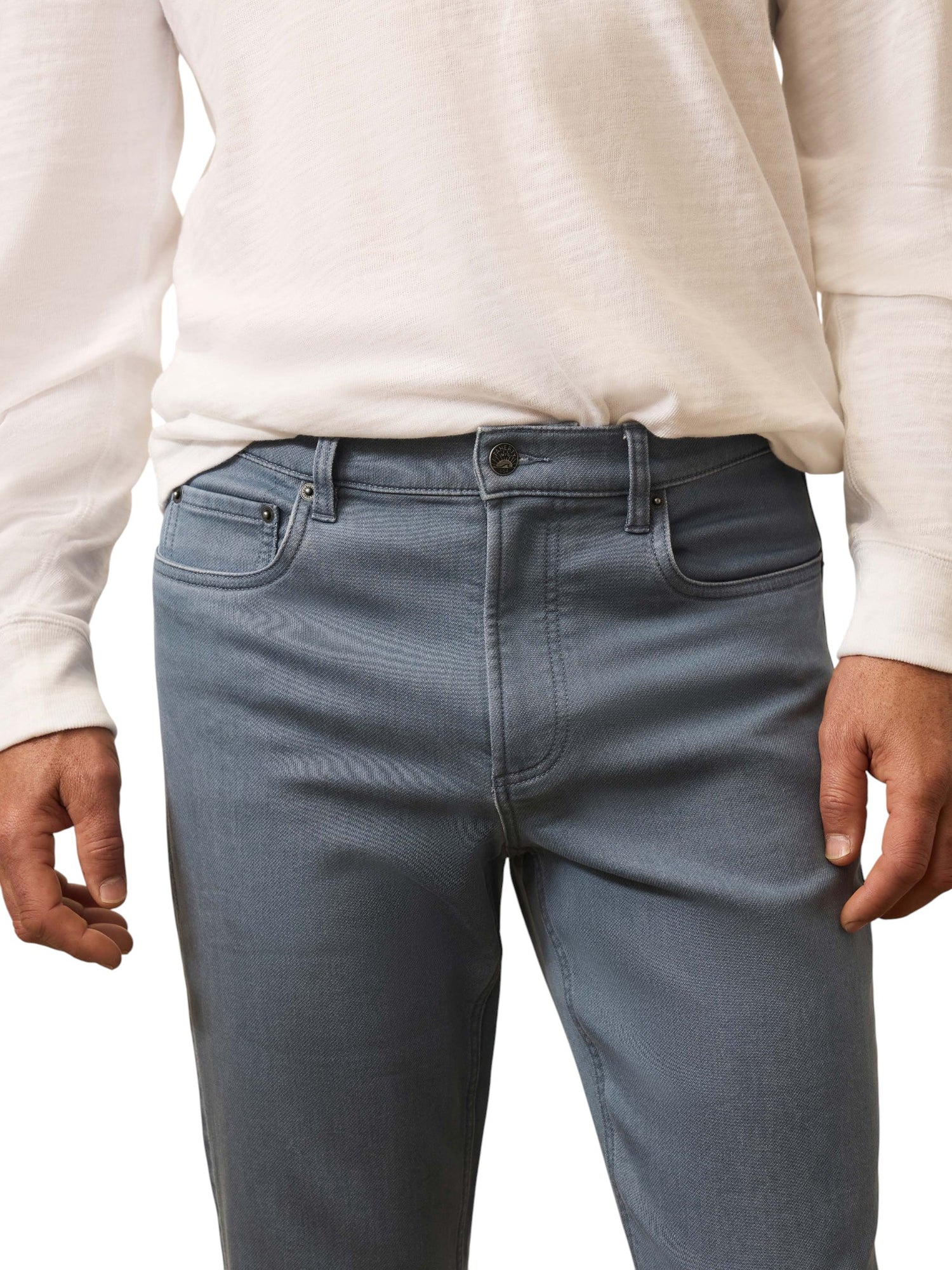 STRETCH TERRY 5 POCKET PANT - L.E. &amp; Chalk