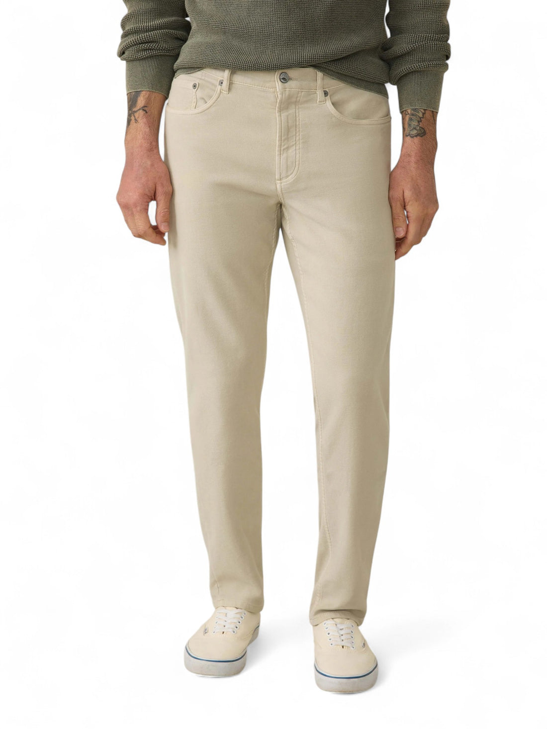 STRETCH TERRY 5 POCKET PANT - L.E. &amp; Chalk