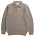 KIER KNITTED DIAMOND CABLE POLO - L.E. & Chalk
