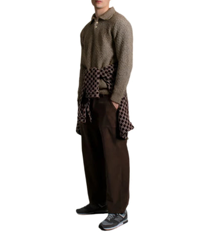 KIER KNITTED DIAMOND CABLE POLO - L.E. &amp; Chalk