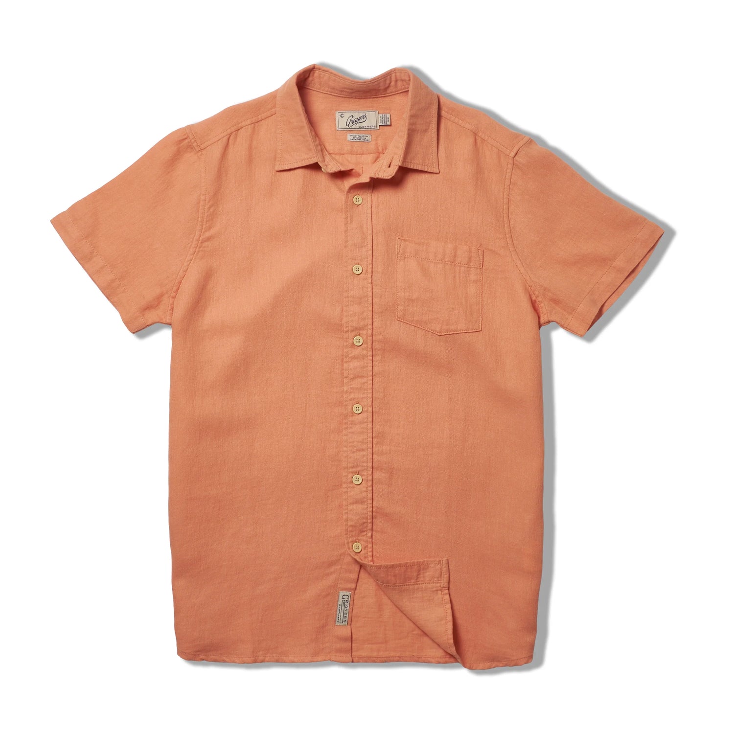 AMALFI TEXTURED HEMP LINEN SS SHIRT - L.E. &amp; Chalk