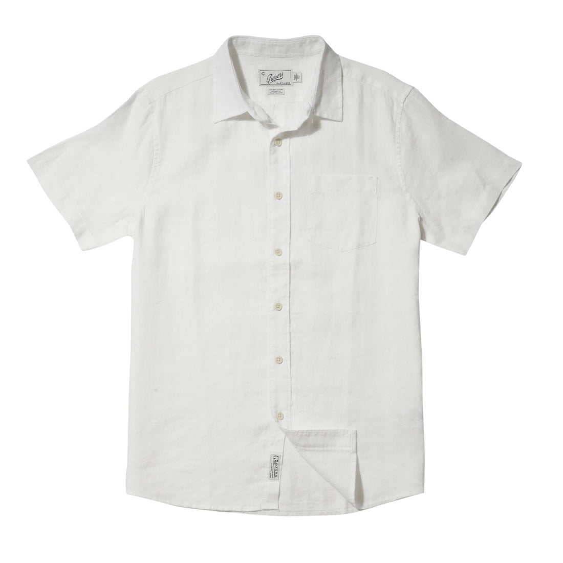 AMALFI TEXTURED HEMP LINEN SS SHIRT - L.E. &amp; Chalk