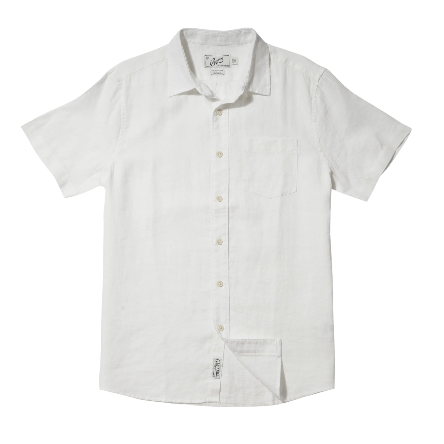 AMALFI TEXTURED HEMP LINEN SS SHIRT - L.E. &amp; Chalk