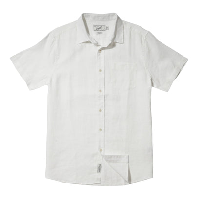 AMALFI TEXTURED HEMP LINEN SS SHIRT - L.E. &amp; Chalk