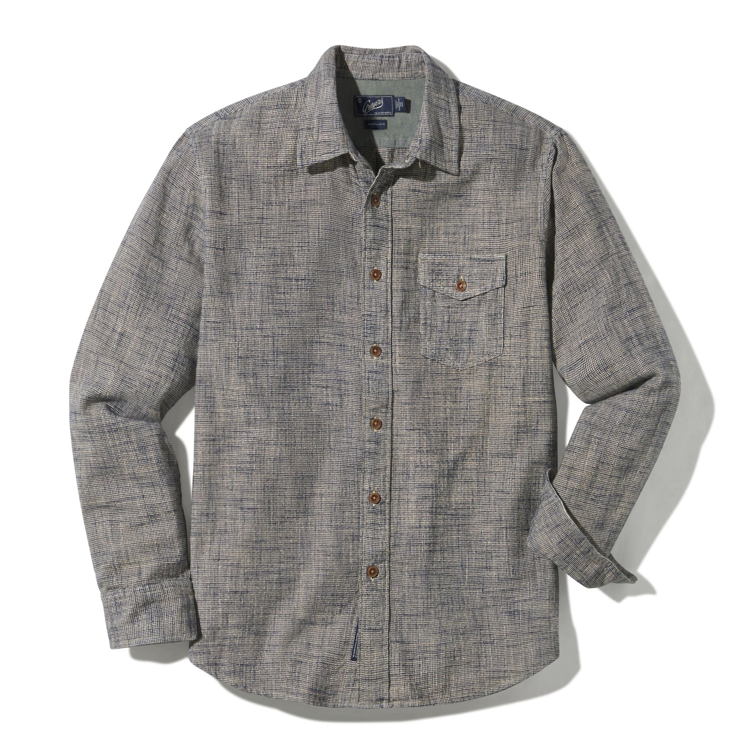 LINEAR SLUB TWILL SHIRT - L.E. &amp; Chalk