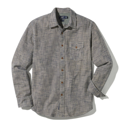 LINEAR SLUB TWILL SHIRT - L.E. &amp; Chalk
