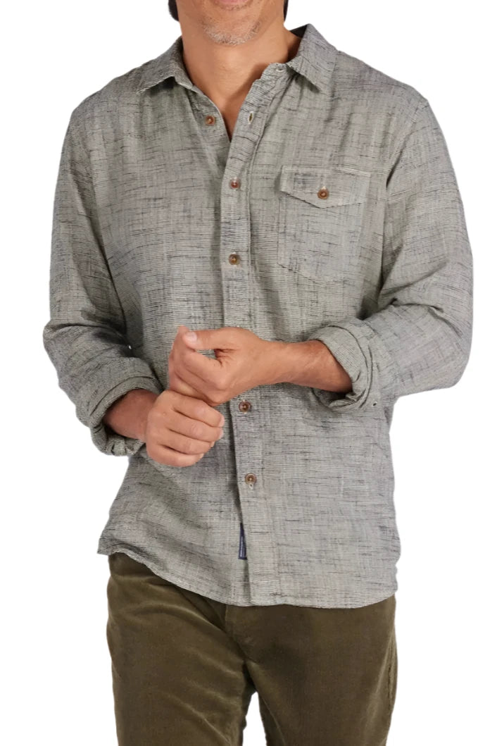 LINEAR SLUB TWILL SHIRT - L.E. &amp; Chalk