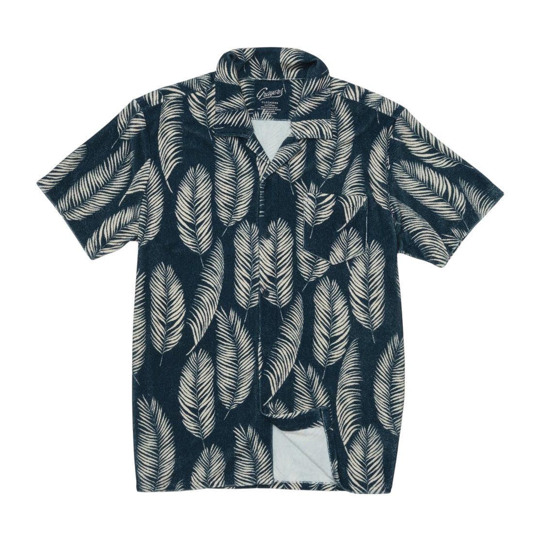 RIVIERA TERRY BUTTON SHIRT - L.E. &amp; Chalk