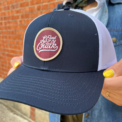CIRCLE SCRIPT TRUCKER - L.E. &amp; Chalk