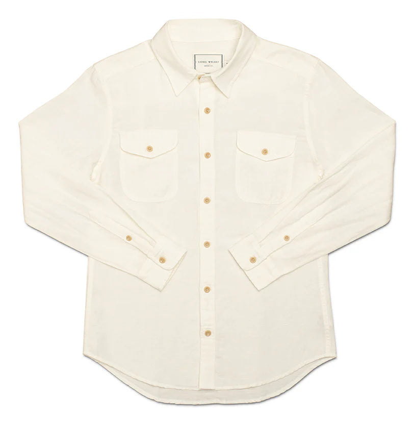 SEAWELL LINEN WORK SHIRT - L.E. &amp; Chalk