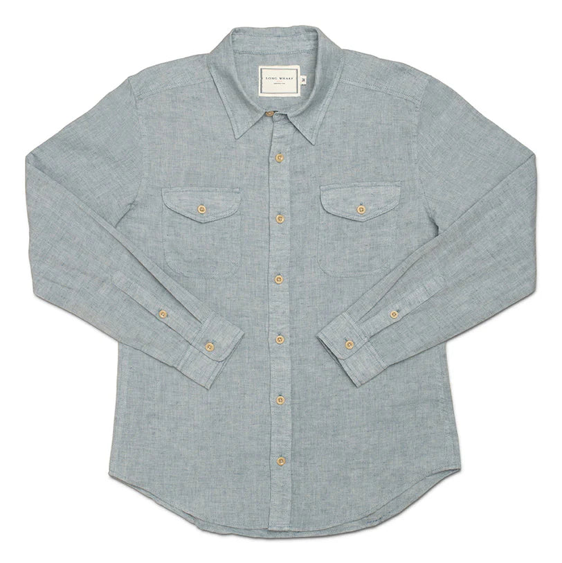 SEAWELL LINEN WORK SHIRT - L.E. &amp; Chalk
