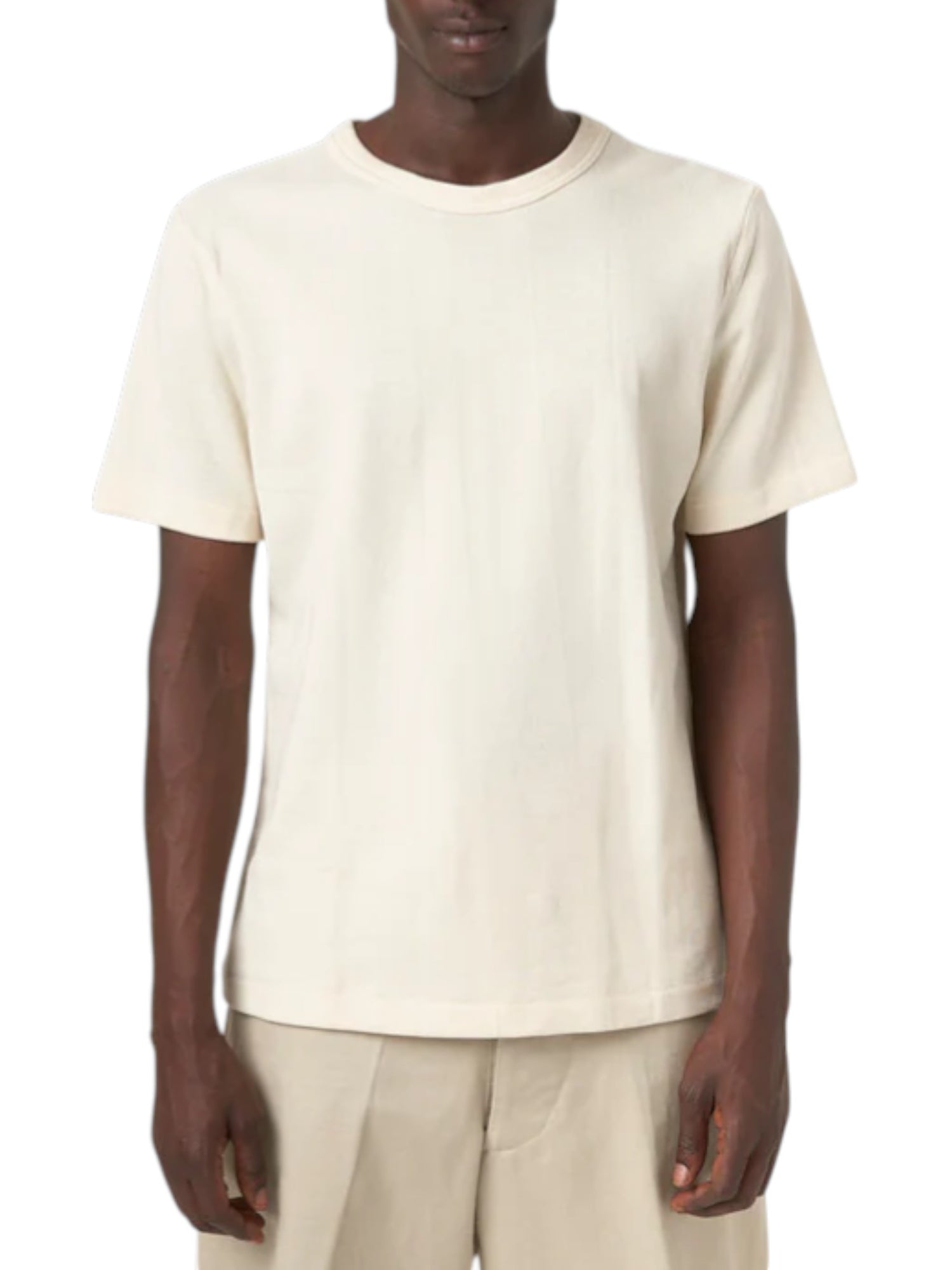 214PK Loopwheeled Relaxed Fit Pikée T-Shirt - L.E. &amp; Chalk