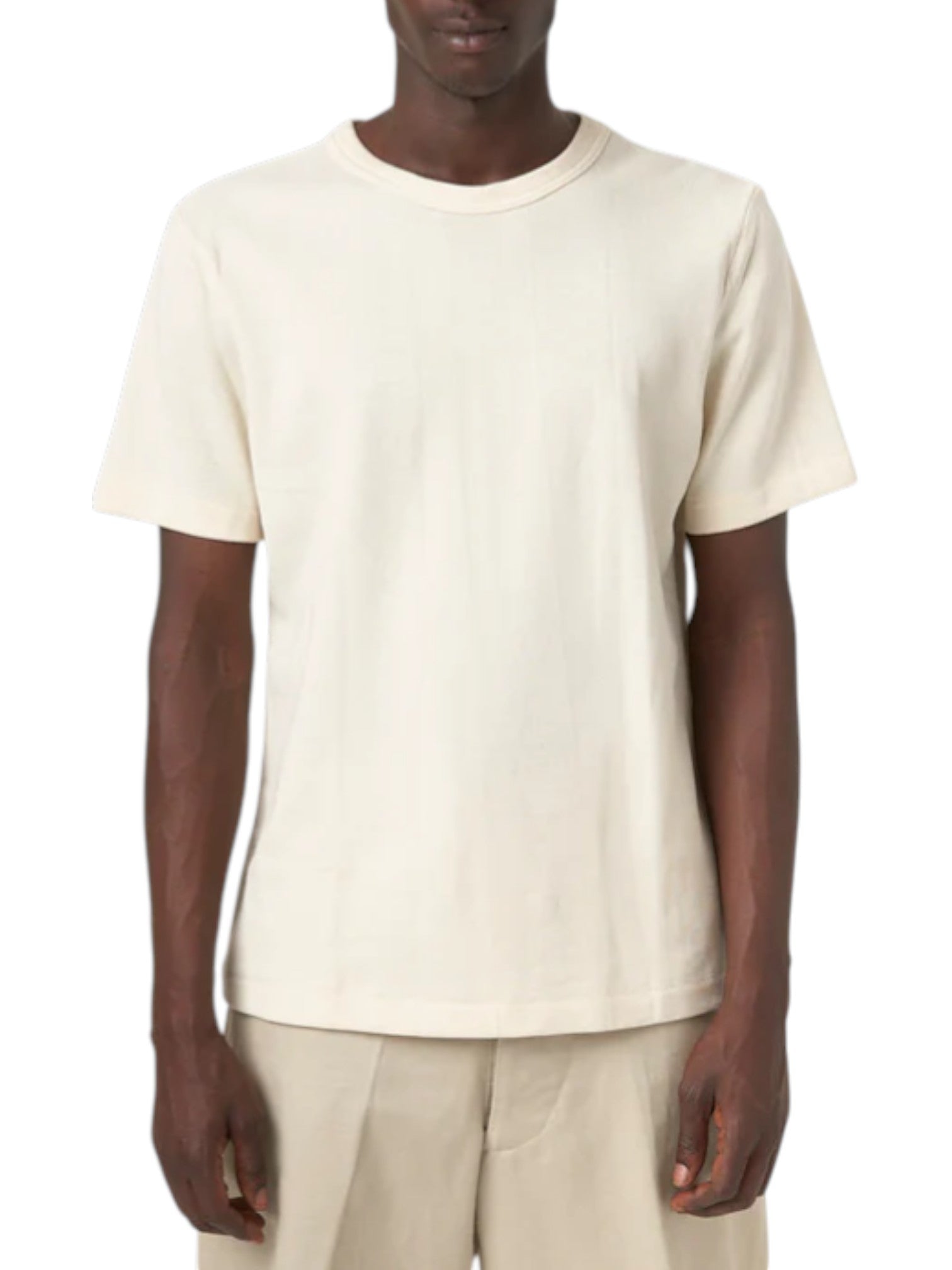 214PK Loopwheeled Relaxed Fit Pikée T-Shirt - L.E. &amp; Chalk