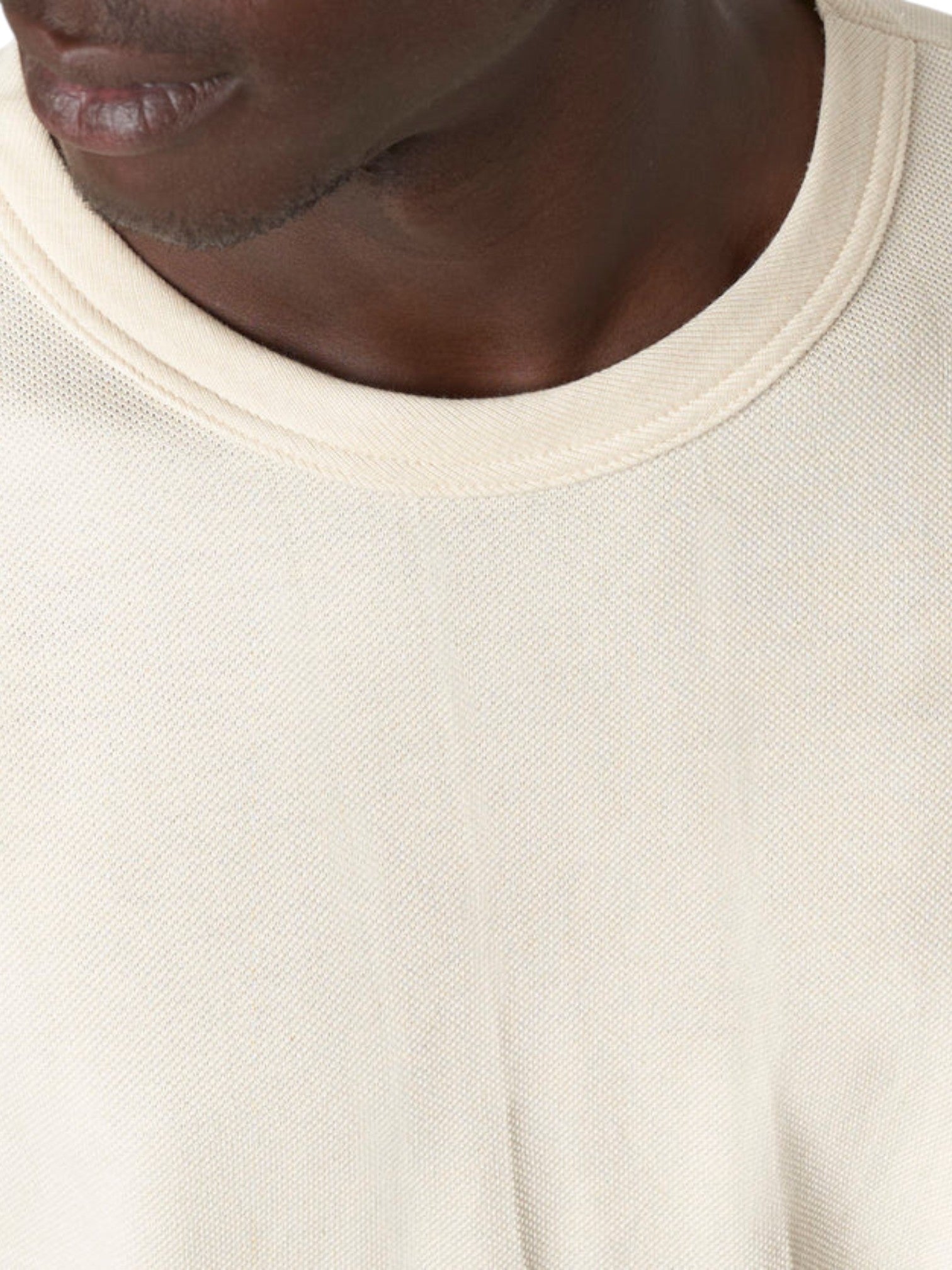214PK Loopwheeled Relaxed Fit Pikée T-Shirt - L.E. &amp; Chalk