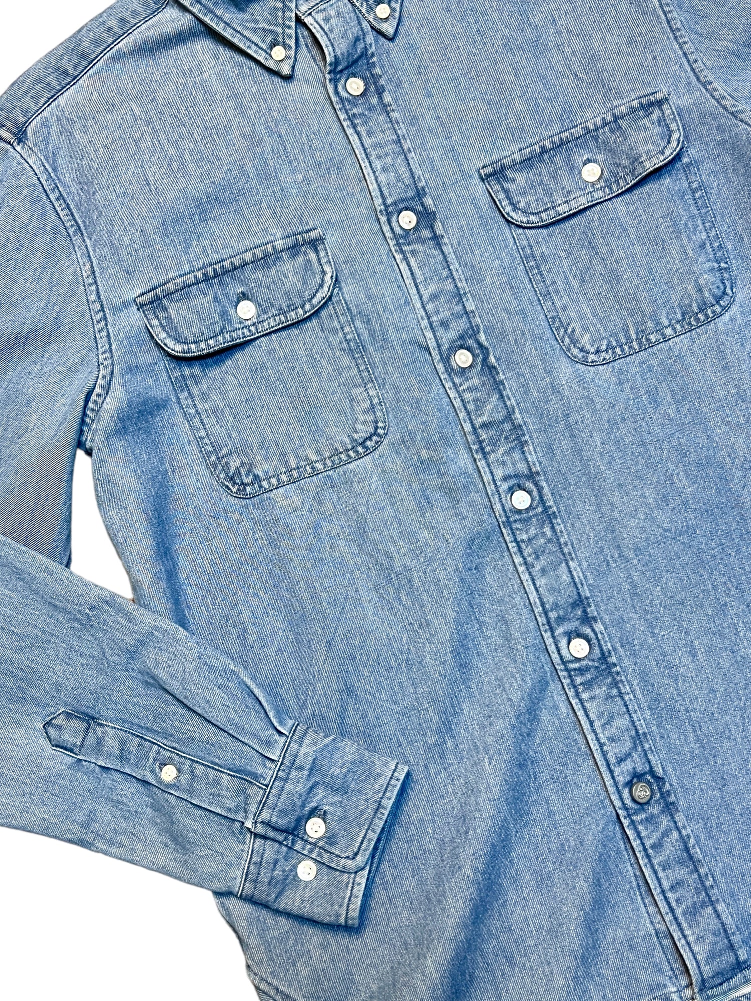 TWIN FLAP POCKET BUTTON DOWN SHIRT - L.E. &amp; Chalk