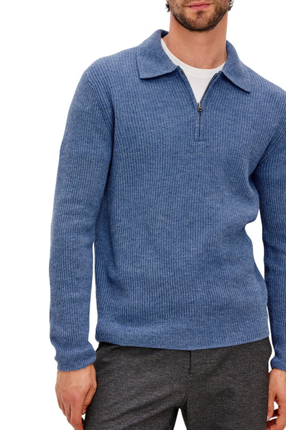 MONTY QUARTER ZIP - L.E. &amp; Chalk