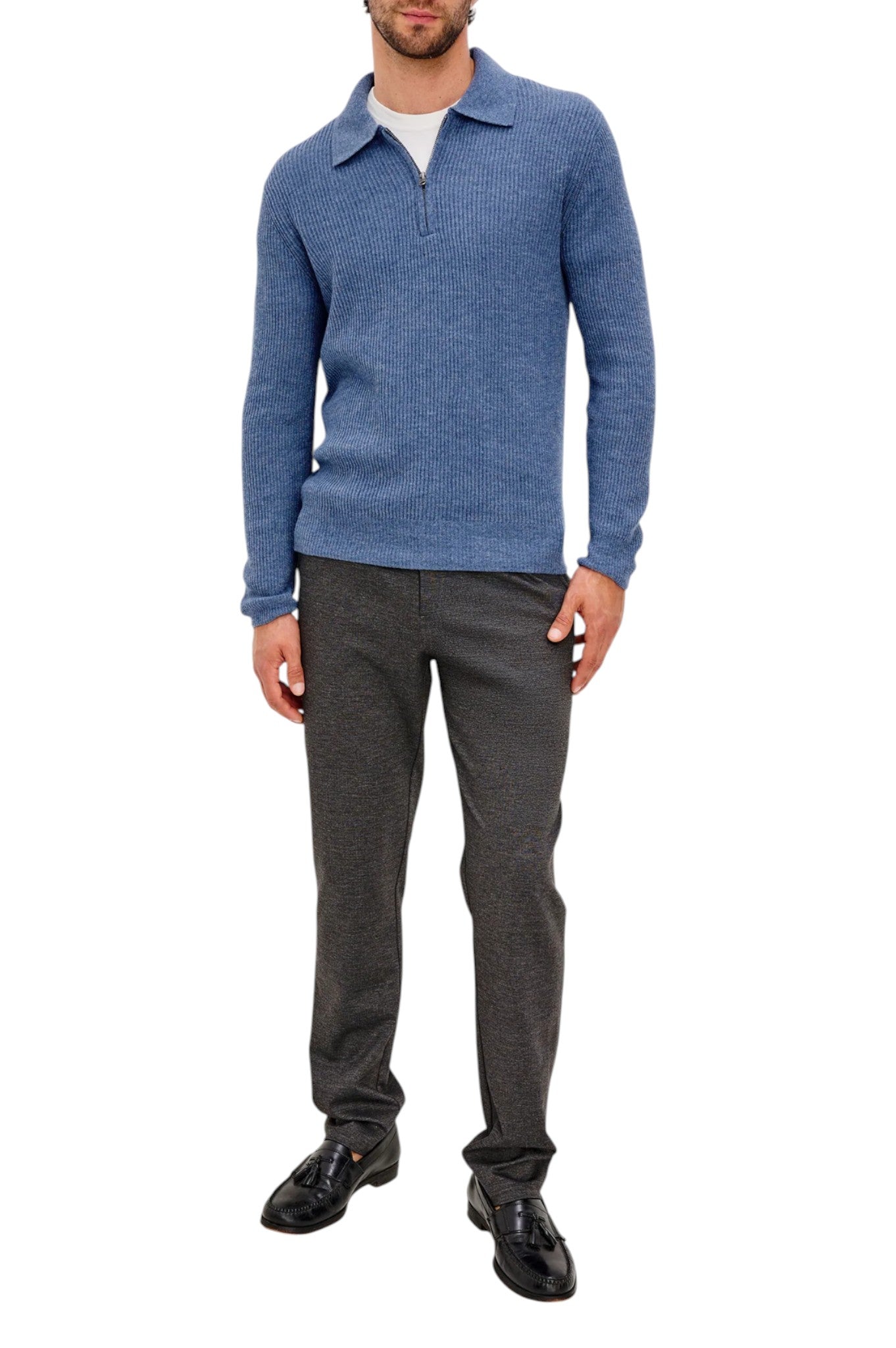 MONTY QUARTER ZIP - L.E. &amp; Chalk