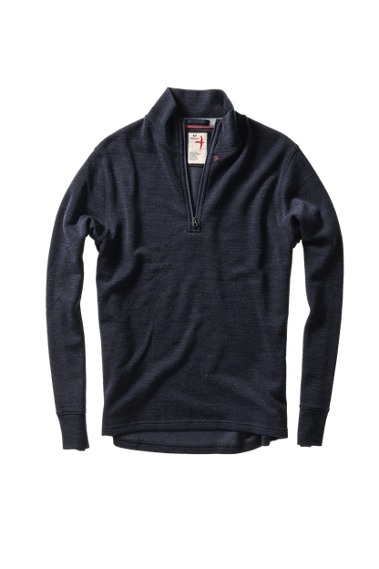WOOL/CTTN QUARTER-ZIP