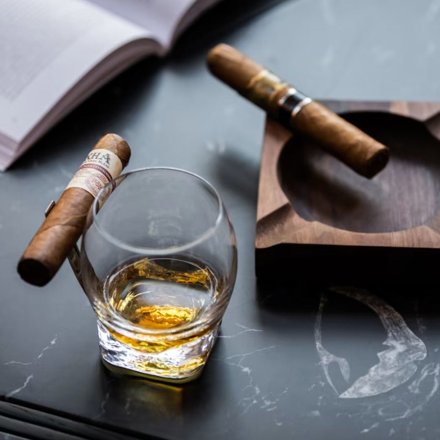 WALNUT CIGAR TRAY - L.E. &amp; Chalk