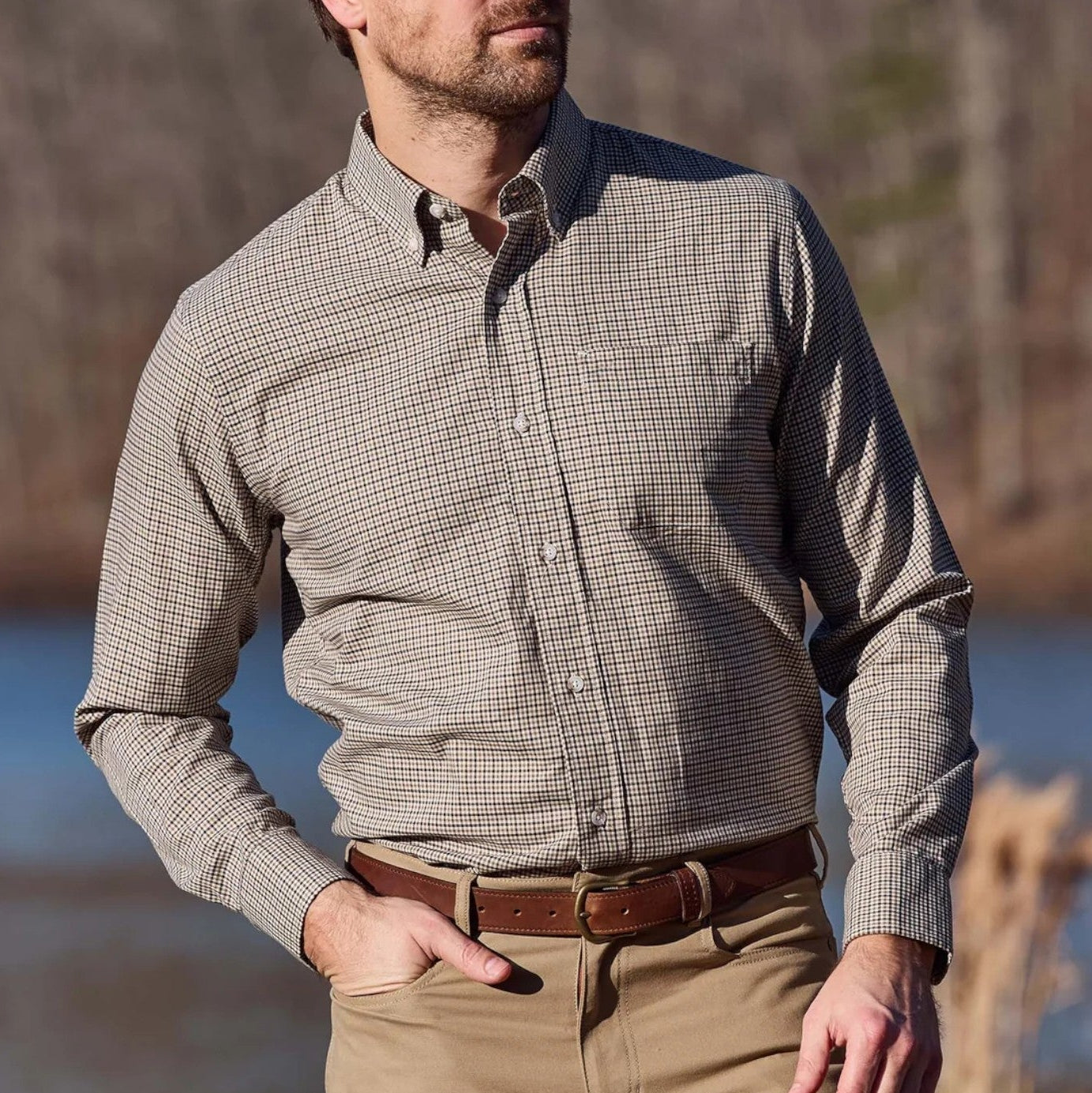 KNAPP COTTON TWILL SHIRT - L.E. &amp; Chalk