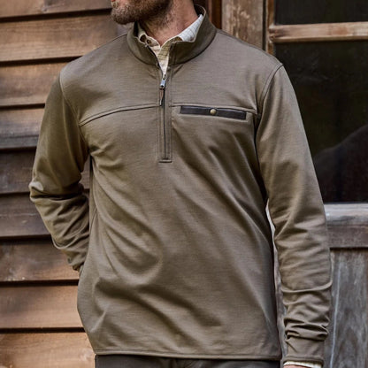 TUCKER FLEECE QUARTER ZIP - L.E. &amp; Chalk