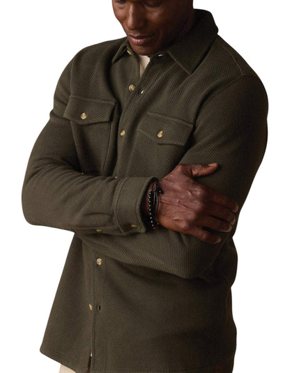 LOOPED TERRY BUTTON UP - L.E. &amp; Chalk