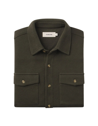 LOOPED TERRY BUTTON UP - L.E. &amp; Chalk