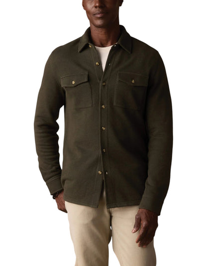 LOOPED TERRY BUTTON UP - L.E. &amp; Chalk