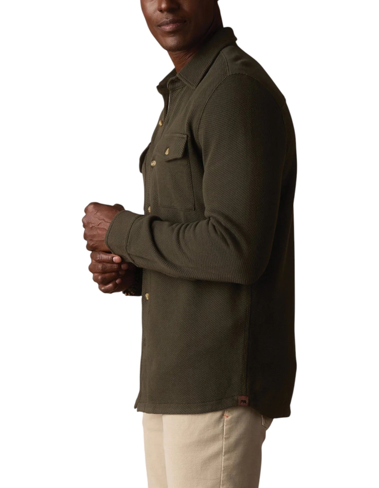 LOOPED TERRY BUTTON UP - L.E. &amp; Chalk